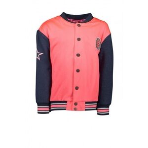 B.Nosy Girls Coral and Navy Varsity Jacket